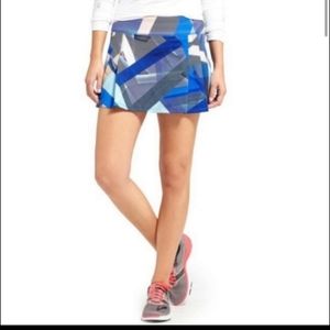 Women's Blue Geometric Shorts